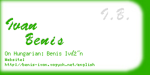 ivan benis business card